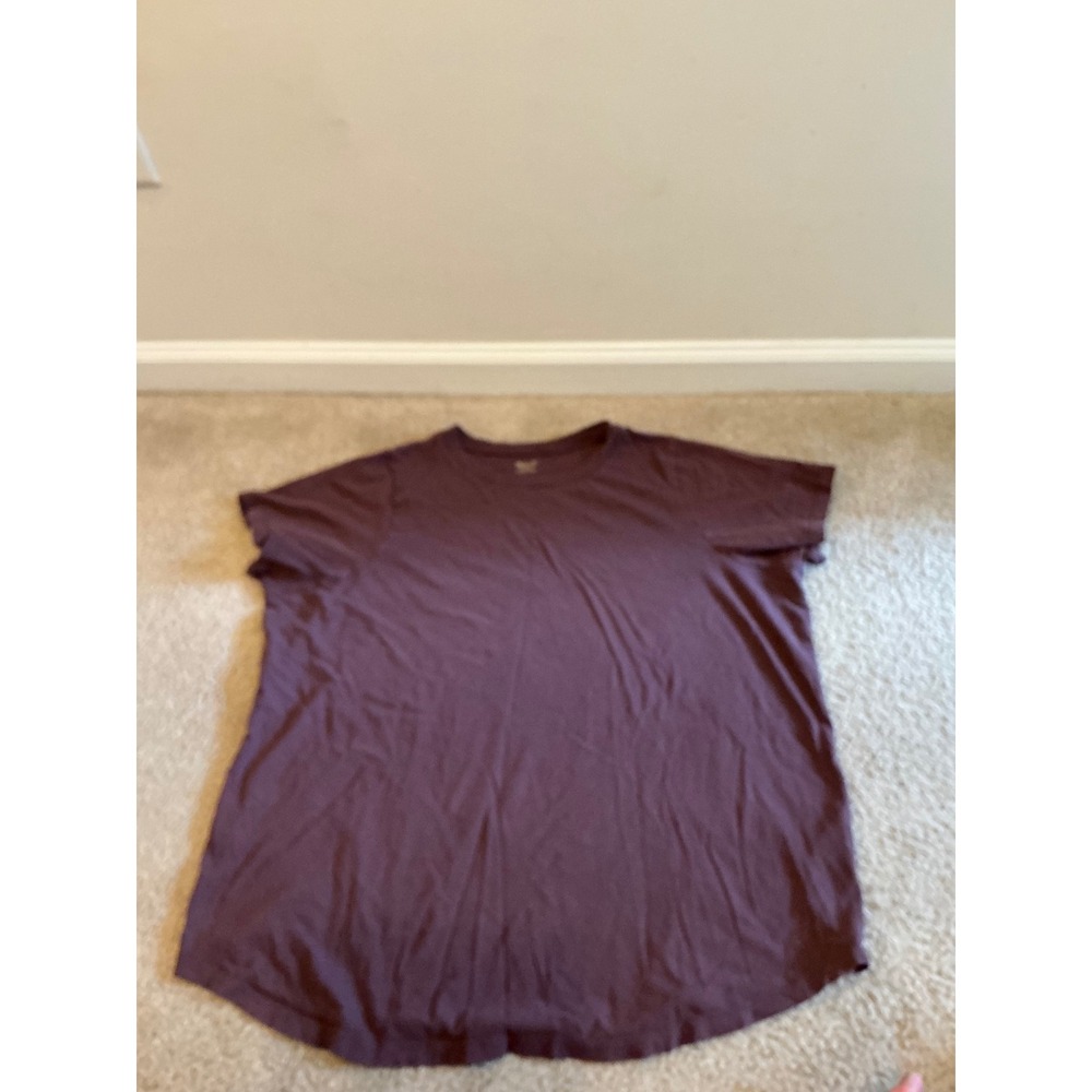 Madewell women's Allday Crewneck Tee plum 1x